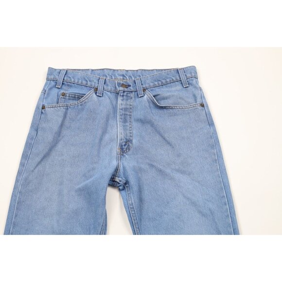 Vtg 70s 80s Levis Orange Tab Mens 32x31 Distressed Straight Leg Denim Jeans USA - Picture 2 of 12